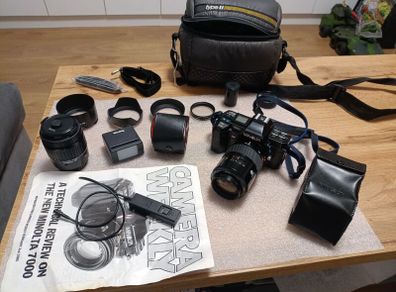 VINTAGE Minolta 7000 AF Camera - Black Color - Very Well Maintained