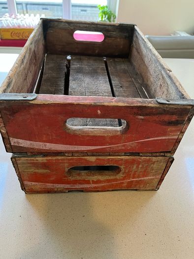 Coca Cola American 70's Wood Crates x2