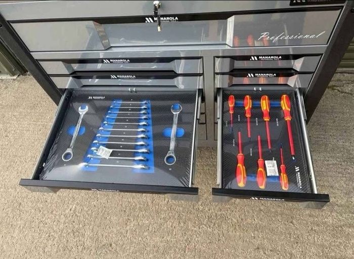 12 Drawer toolbox full of tools+free impact socket set