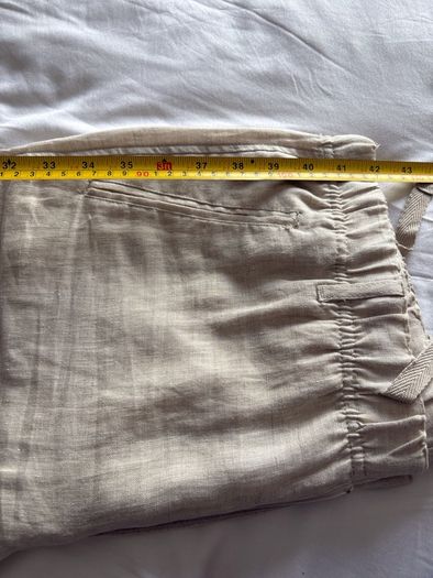 BRAND NEW - Men's cream linen pants, large