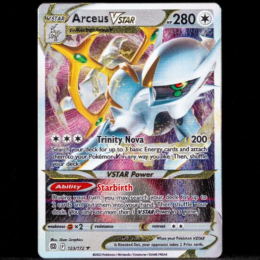 Arceus VSTAR 123/172 Metal Card Premium Collection Ultra Rare Holo Brilliant Stars SWSH Pokemon Card