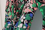 ZARA floral double tie-front bodysuit Sz S (Fit 8UK) - Bnwot - Rrp 24.99