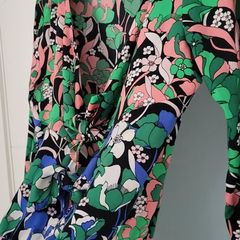ZARA floral double tie-front bodysuit Sz S (Fit 8UK) - Bnwot - Rrp 24.99