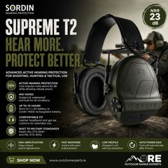 Professional  Active Hearing Protectors - Sordin Supreme T2