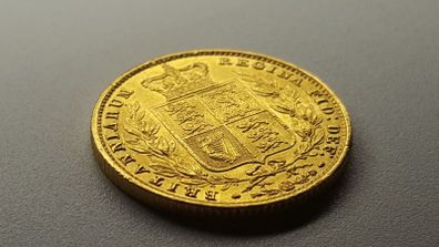 Rare full sovereign 1859 Quenn Victoria gold coin