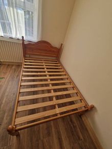 small double bed frame with mattress