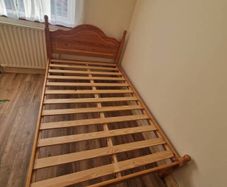 small double bed frame with mattress