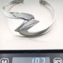 Modernist Sterling Silver Bangle, Full British Hallmarks Image 9