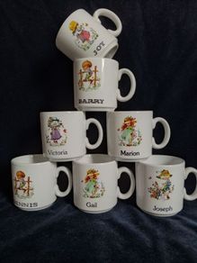 Purbeck ceramics kids name mugs bundle