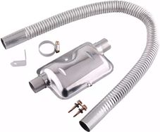 60cm Stainless Exhaust Muffler Silencer Clamps Bracket Gas Vent Hose Portable Pipe Silence For Air Diesels Car Heater Kit