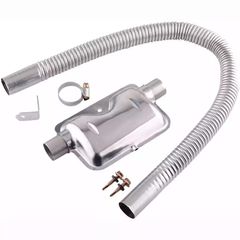 60cm Stainless Exhaust Muffler Silencer Clamps Bracket Gas Vent Hose Portable Pipe Silence For Air Diesels Car Heater Kit