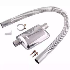 60cm Stainless Exhaust Muffler Silencer Clamps Bracket Gas Vent Hose Portable Pipe Silence For Air Diesels Car Heater Kit