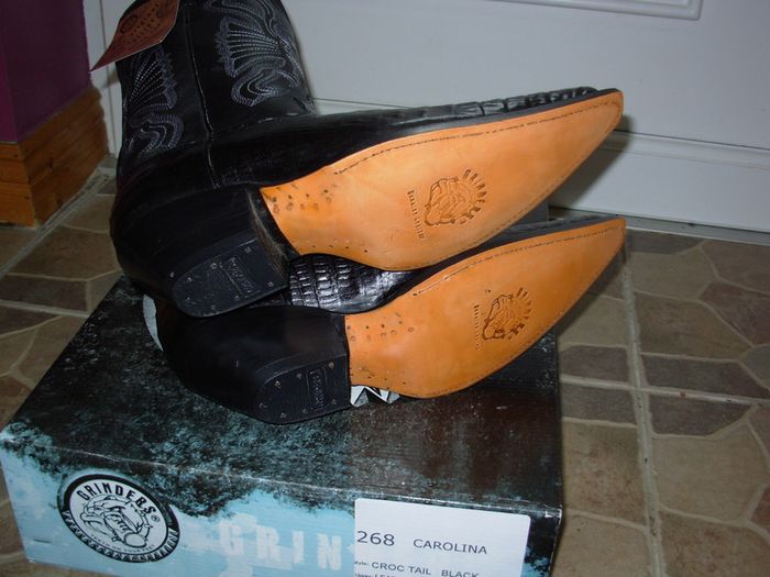 Oryginal Mexico Grinders black crocodile cowboy western work cowboy boots