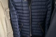 Zara navy lightweight down jacket