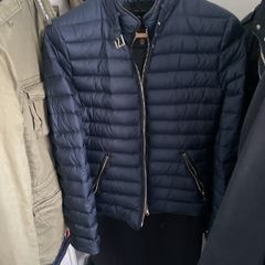 Zara navy lightweight down jacket