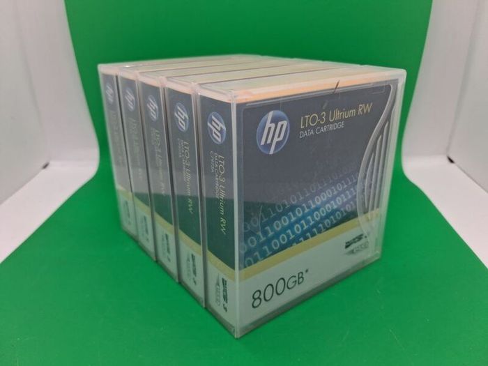 Postage - Lot of 5 X HP LTO3 Ultrium RW C7973A 800GB Data Cartridge.