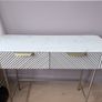 LIKE-NEW Light Grey Valencia Solid Mango Wood Console / Dressing Table Image 6