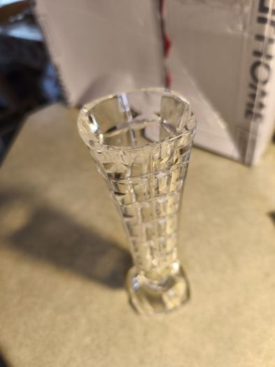 Lead Crystal Bud Vase from Cristal de arques in geometric pattern