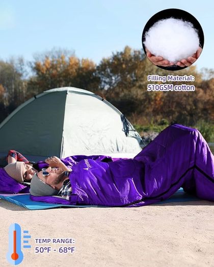 NEW SALE | Sleeping Bag Camping Sleep Bags: Sportneer Warm Sleeping Bags for Single Adults 3-4 Season Waterproof Lightweight Large Ultralight suit for Adult Man Fishing Travel Outdoor