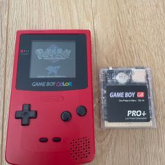 Nintendo Gameboy Color Red CGB-001 + Flash Card 4GB