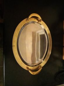 Vintage 24k stamped serving tray