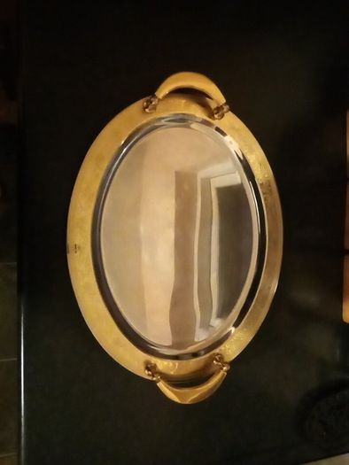 Vintage 24k stamped serving tray