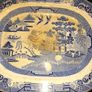 Very Large Antique Blue and White Food Serving Platter, Image 2