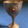 Single Vintage brass egg cup Image 3