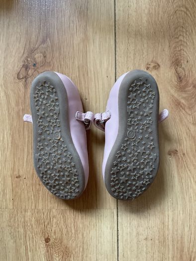 Next girls pink shoes with butterfly detail - size 6