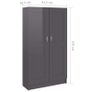 Book Cabinet High Gloss Grey 82.5x30.5x150 cm Chipboard Image 7