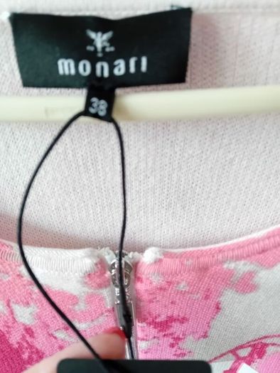 Monari - Knit Bomber Jacket - Pink - 100% Cotton - Fits UK 14 - BNWT RRP 188