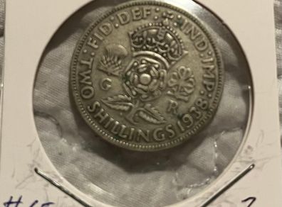 British Florin 1938 (50% Silver)