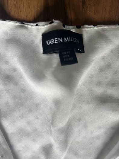 Karen Millen White Polka Dot Wrap Dress