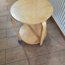 Round Wooden Side Table Image 2