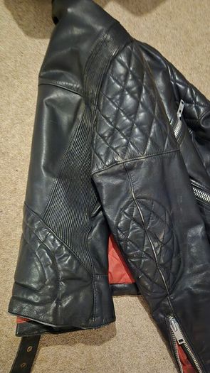 Vintage classic retro motorbike leather jacket