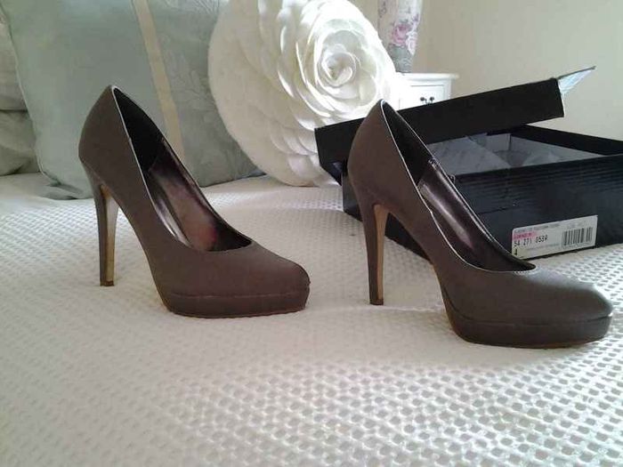 Dorothy Perkins Stone Grey High Heels - Size 4