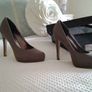 Dorothy Perkins Stone Grey High Heels - Size 4 Image 9