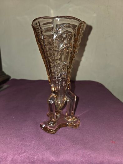 1930's "Rocket" Pink Glass Vase