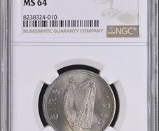 Ireland 1959 | Florin | Irish 2 Shillings | Salmon | KM.15a | MS64