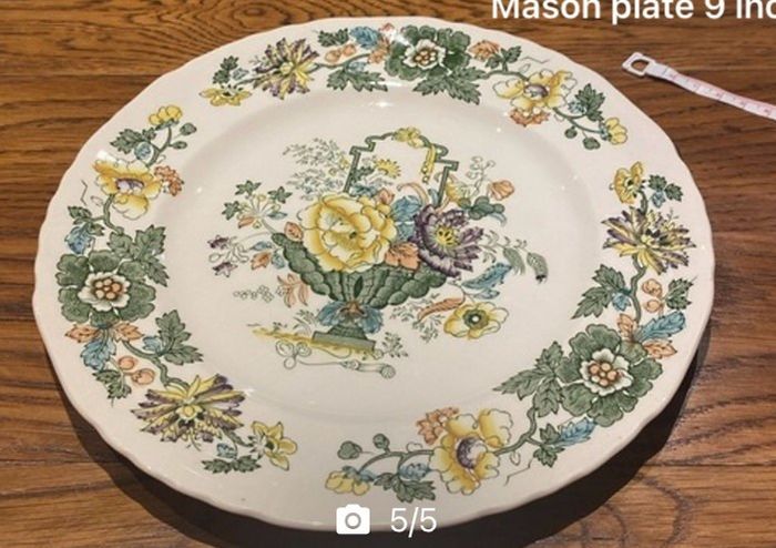 Vintage Masons strathmore green 9 inch plate