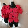 Women's Top Red Lace Nwot Size 14 Reduced Image 2