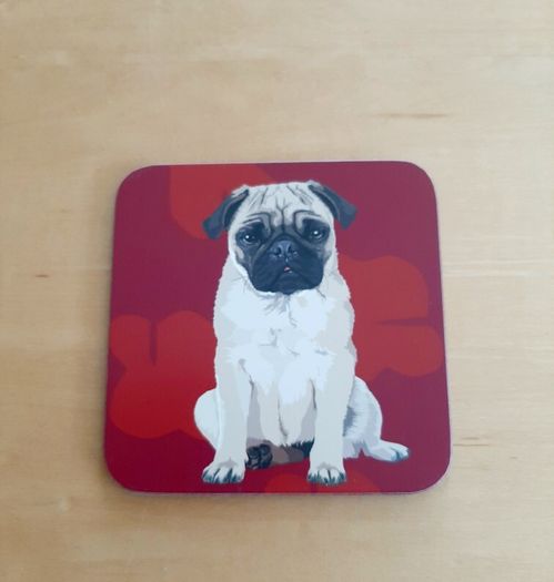 Pug dog coaster BN