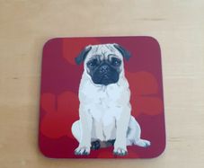 Pug dog coaster BN