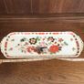 vintage forart Portugal Porcelain floral sandwich tray Image 2