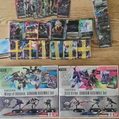 Gundam TCG cards and assemble kits
