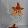 Marbled Orange 3D Tiger Lily Resin Earrings Image 7
