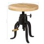 Side Table 45x (45-62) cm Solid Mango Wood and Cast Iron Image 7