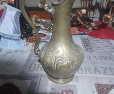 Large Antique Beautiful Decorated Pitcher with Lid, Stamp on Base in Photos, Postage Available or Collection