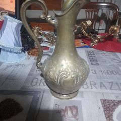 Large Antique Beautiful Decorated Pitcher with Lid, Stamp on Base in Photos, Postage Available or Collection