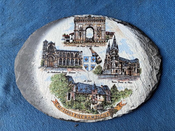 Chalons en Champagne slate plaque